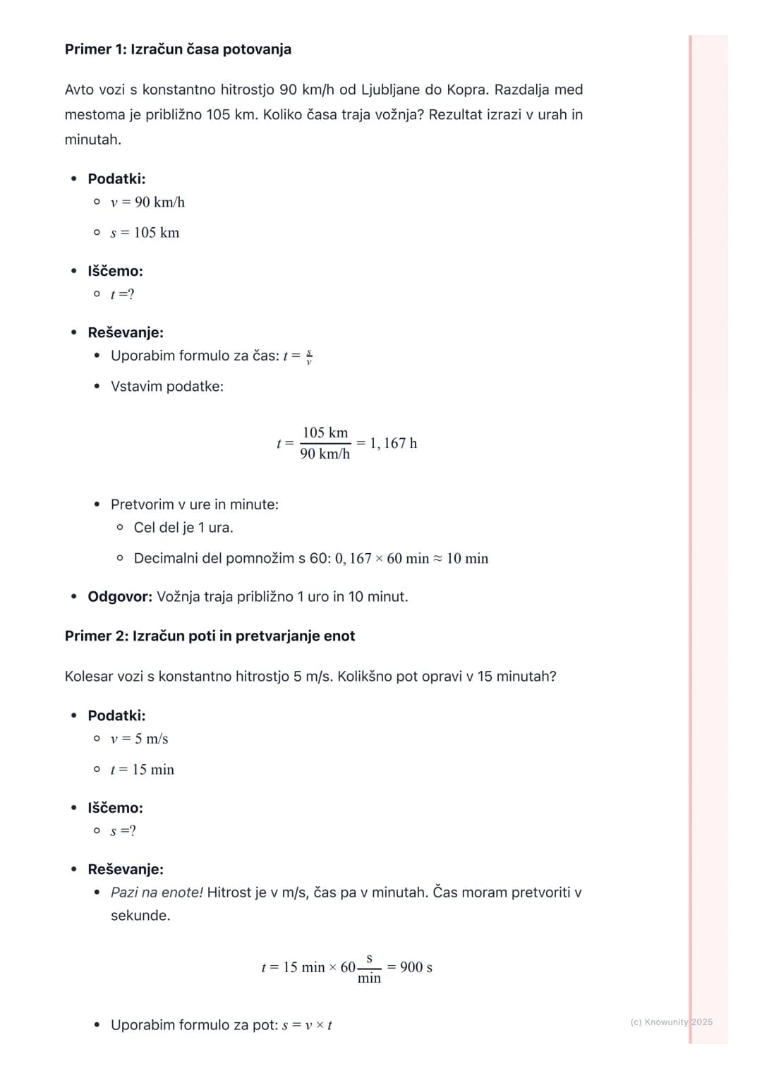 # 2.3. Enakomerno gibanje

Kaj je enakomerno gibanje?

To je najenostavnejša oblika gibanja. Telo se giblje enakomerno, če v enakih
časovnih
