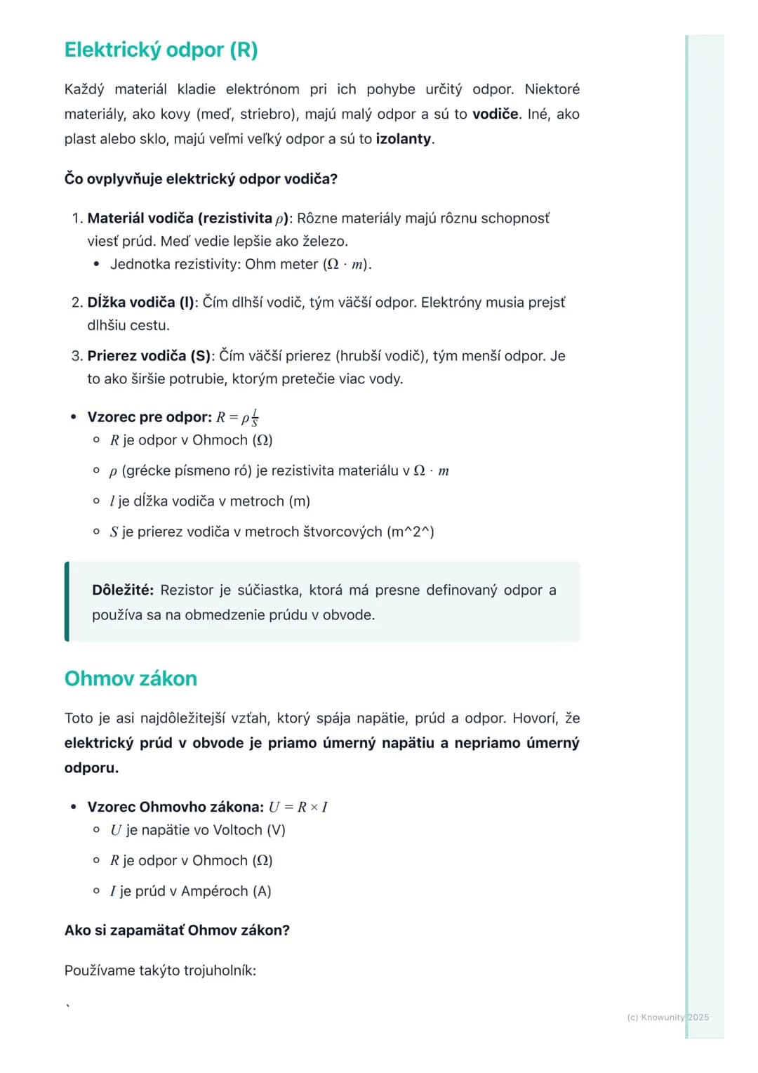 # Elektrické napätie a odpor

1. Prehľad a úvod

Ahoj! Dnes si zopakujeme veľmi dôležité veci z fyziky elektrické napätie a
odpor. Sú to zák