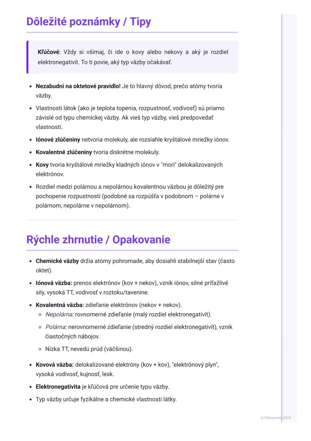 # Chemická väzba a molekuly

Prehľad / Úvod

Dnes si zopakujeme a prehĺbime vedomosti o chemických väzbách a
molekulách. Je to fakt dôležitá