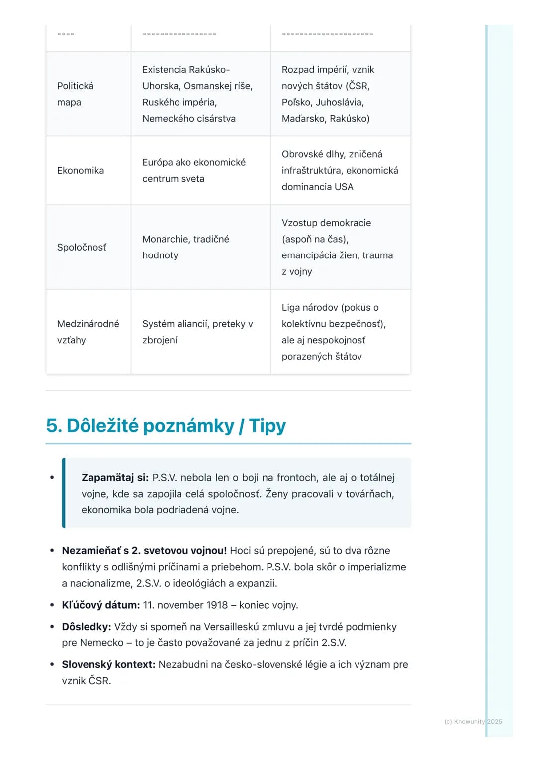# Prvá svetová vojna

## 1. Prehľad prvej svetovej vojny

Prvá svetová vojna (skrátene P.S.V.) bola obrovský globálny konflikt, ktorý
prebie