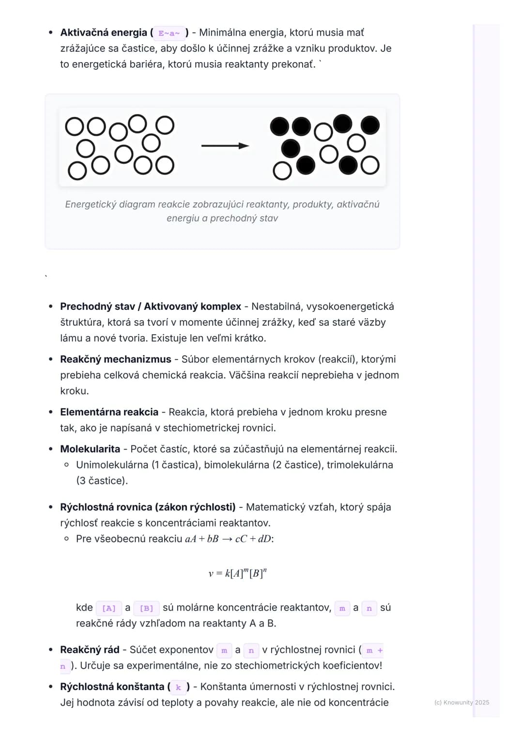 # Chemická kinetika
## Prehľad / Úvod
Chemická kinetika je oblasť chémie, ktorá sa zaoberá štúdiom rýchlosti,
akou prebiehajú chemické rea