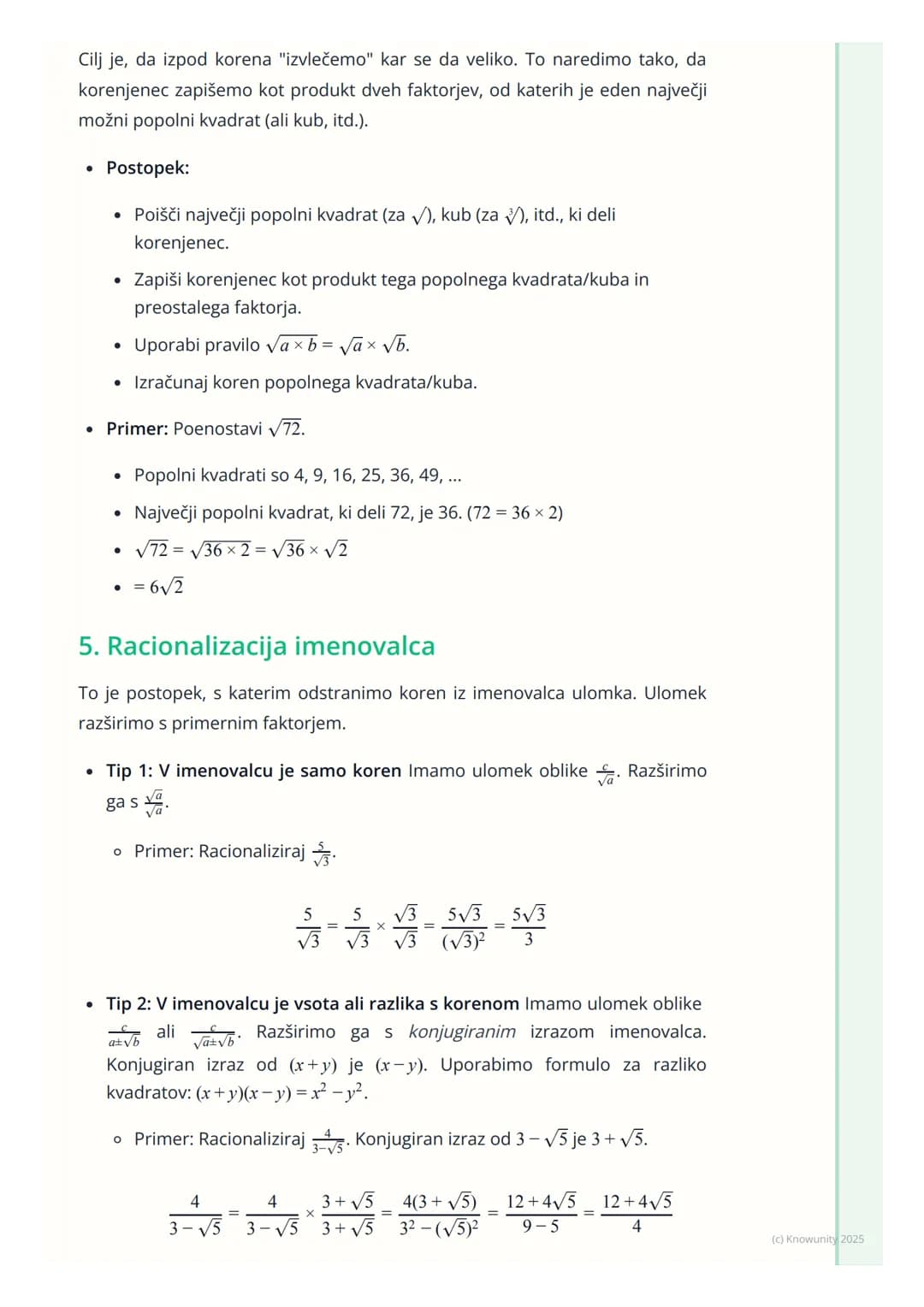 # Potence in koreni
Uvod v potence in korene
Potence in koreni so temeljni del algebre. Potenciranje je v bistvu krajši zapis
za večkratno