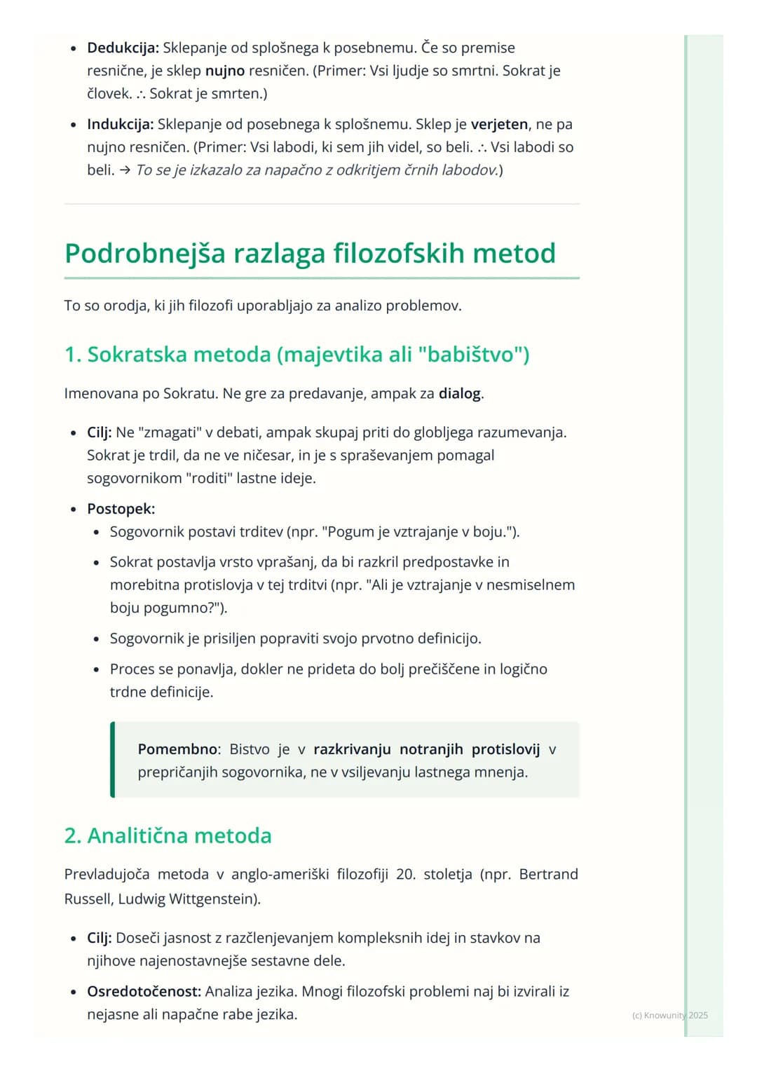 # Filozofske metode in
vprašanja
Uvod v filozofske metode
Filozofija ni samo abstraktno razmišljanje o "smislu življenja". Je disciplinira