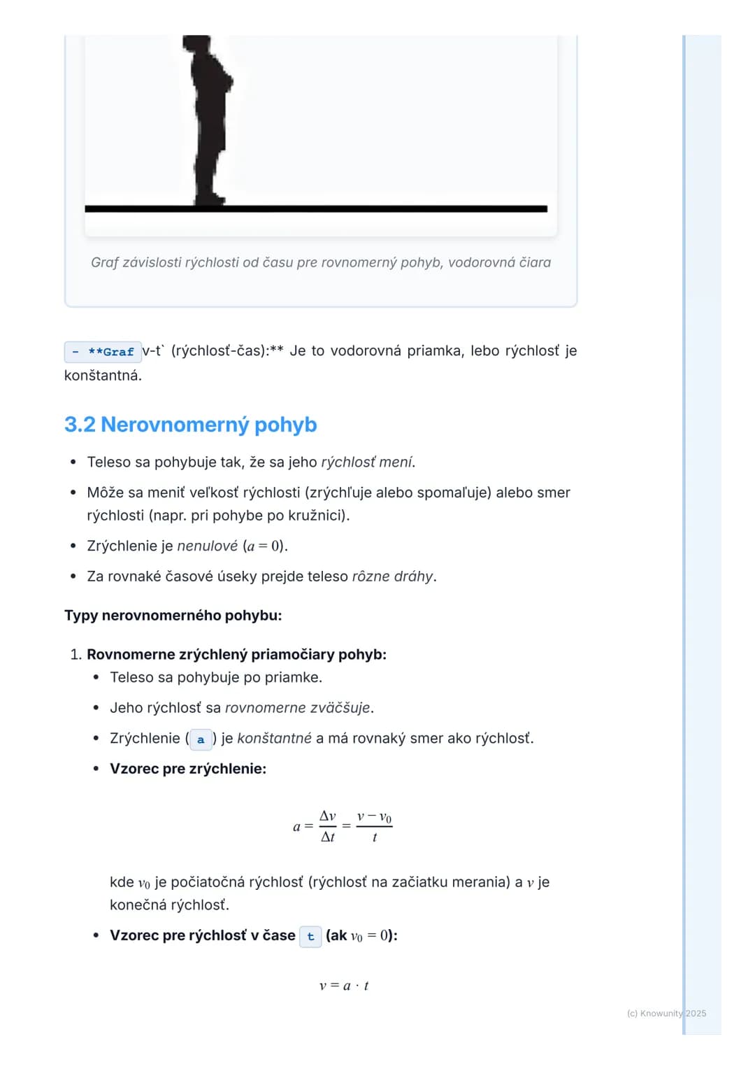 # Kinematika pohybu
## 1. Prehľad kinematiky pohybu
Kinematika pohybu je časť fyziky, ktorá sa zaoberá popisom pohybu telies.
To znamená,