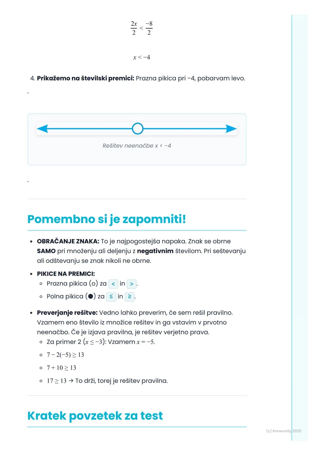 # Linearne neenačbe
## Kaj so linearne neenačbe?
Linearne neenačbe so podobne linearnim enačbam, ampak namesto
znaka za je enako (=) upora