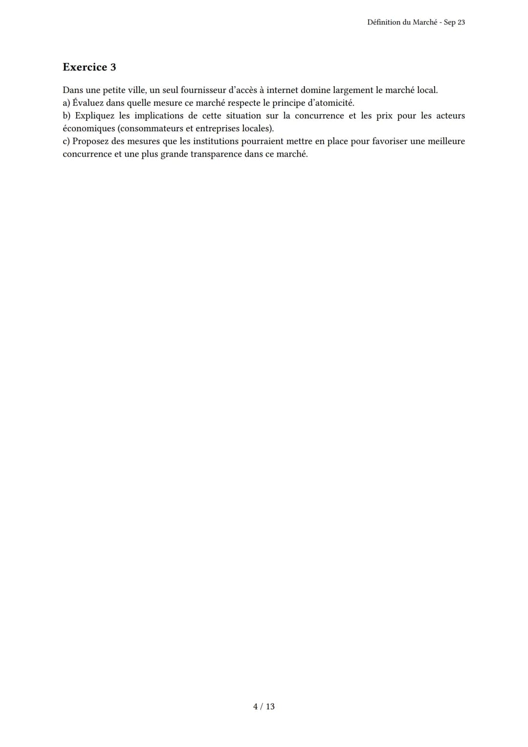 # Définition du Marché
Généré par Knowunity.fr - Sep 23
Description: Cet examen couvre la définition, les caractéristiques et les acteurs